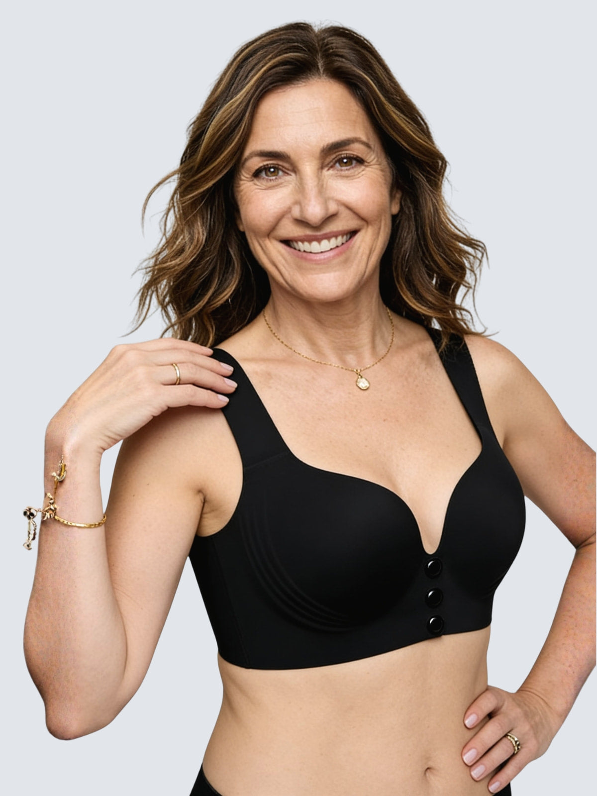 Soutien-gorge ouvert devant à maintien renforcé et sans armatures