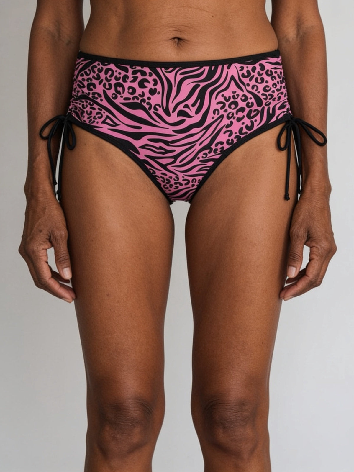 Bas de maillot de bain d'incontinence taille haute à lacets