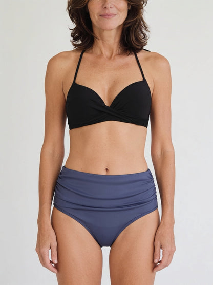 Bas de maillot de bain d'incontinence taille haute drapé
